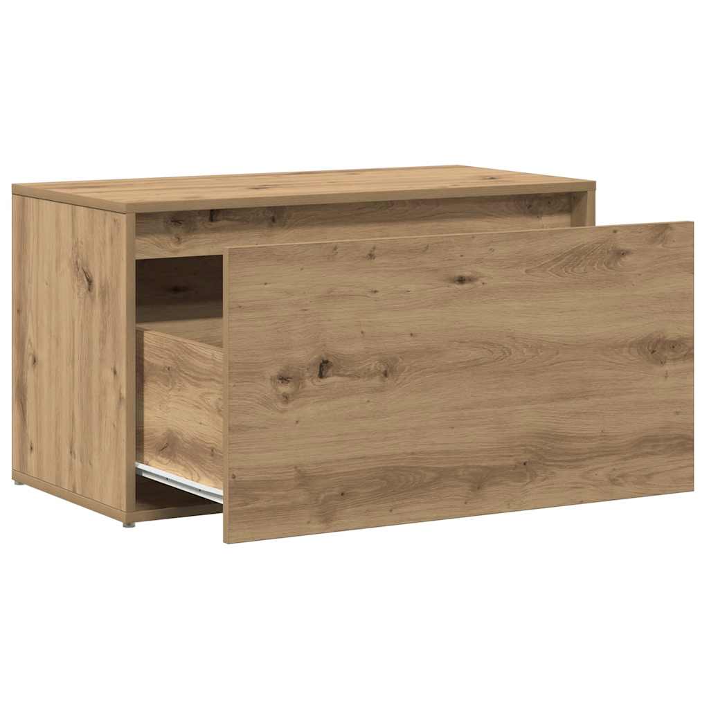 Banco de corredor 80x40x45 cm contraplacado carvalho artesanal