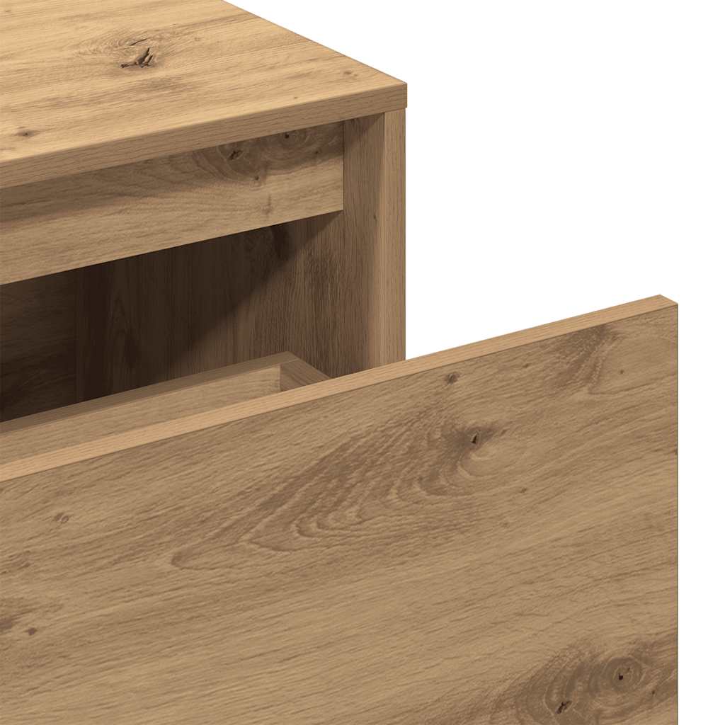 Banco de corredor 80x40x45 cm contraplacado carvalho artesanal