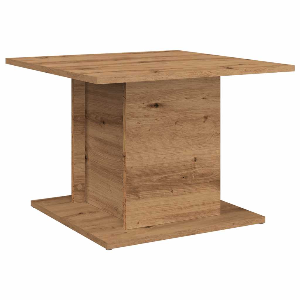 Mesa centro 55,5x55,5x40cm derivados madeira carvalho artisiano