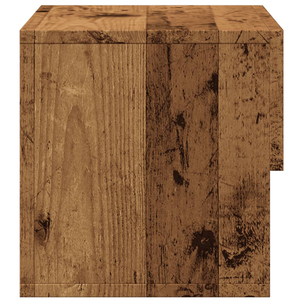 Mesa de cabeceira de parede madeira velha