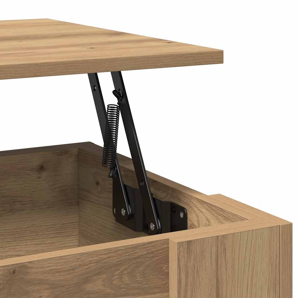 Mesa centro 79x49x41 cm derivados madeira carvalho artisiano