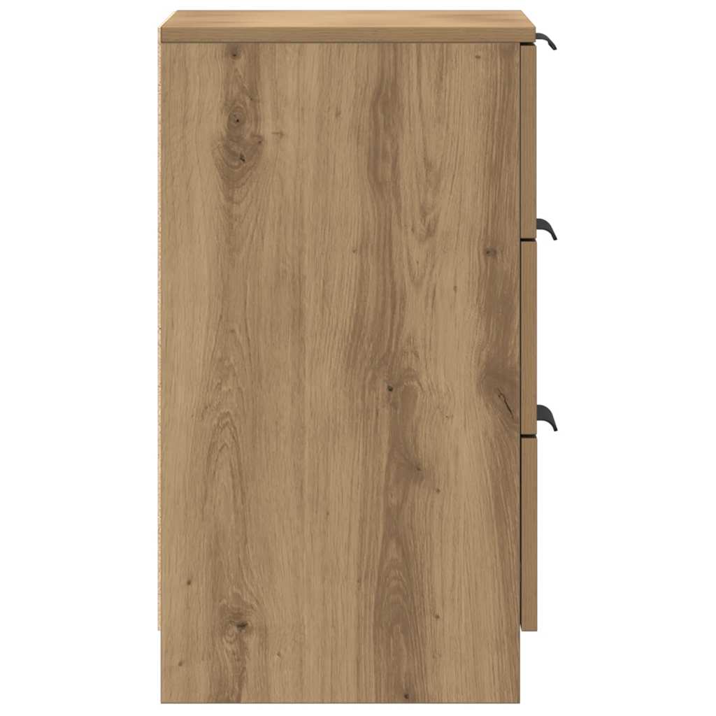Mesa cabeceira 40x36x65 cm derivados madeira carvalho artisiano