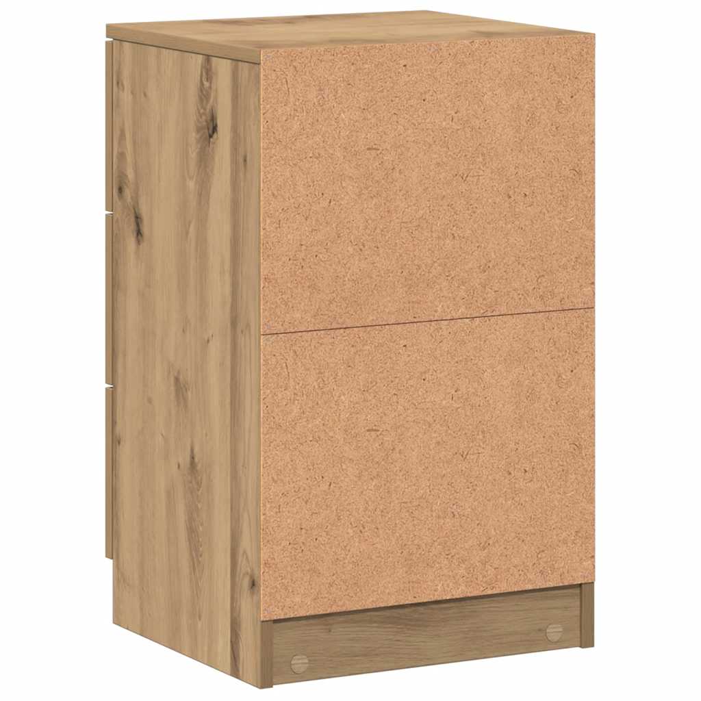 Mesa cabeceira 40x36x65 cm derivados madeira carvalho artisiano