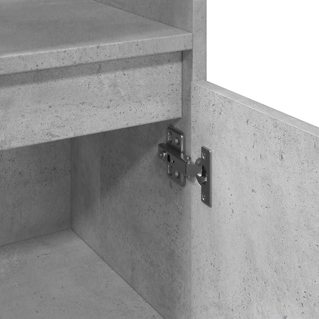 Armário WC 30x30x100 cm derivados de madeira cinzento cimento