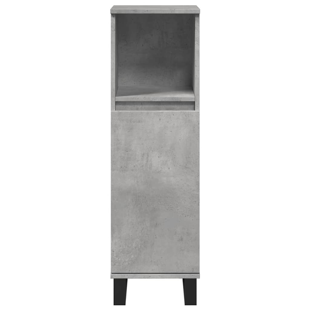 Armário WC 30x30x100 cm derivados de madeira cinzento cimento