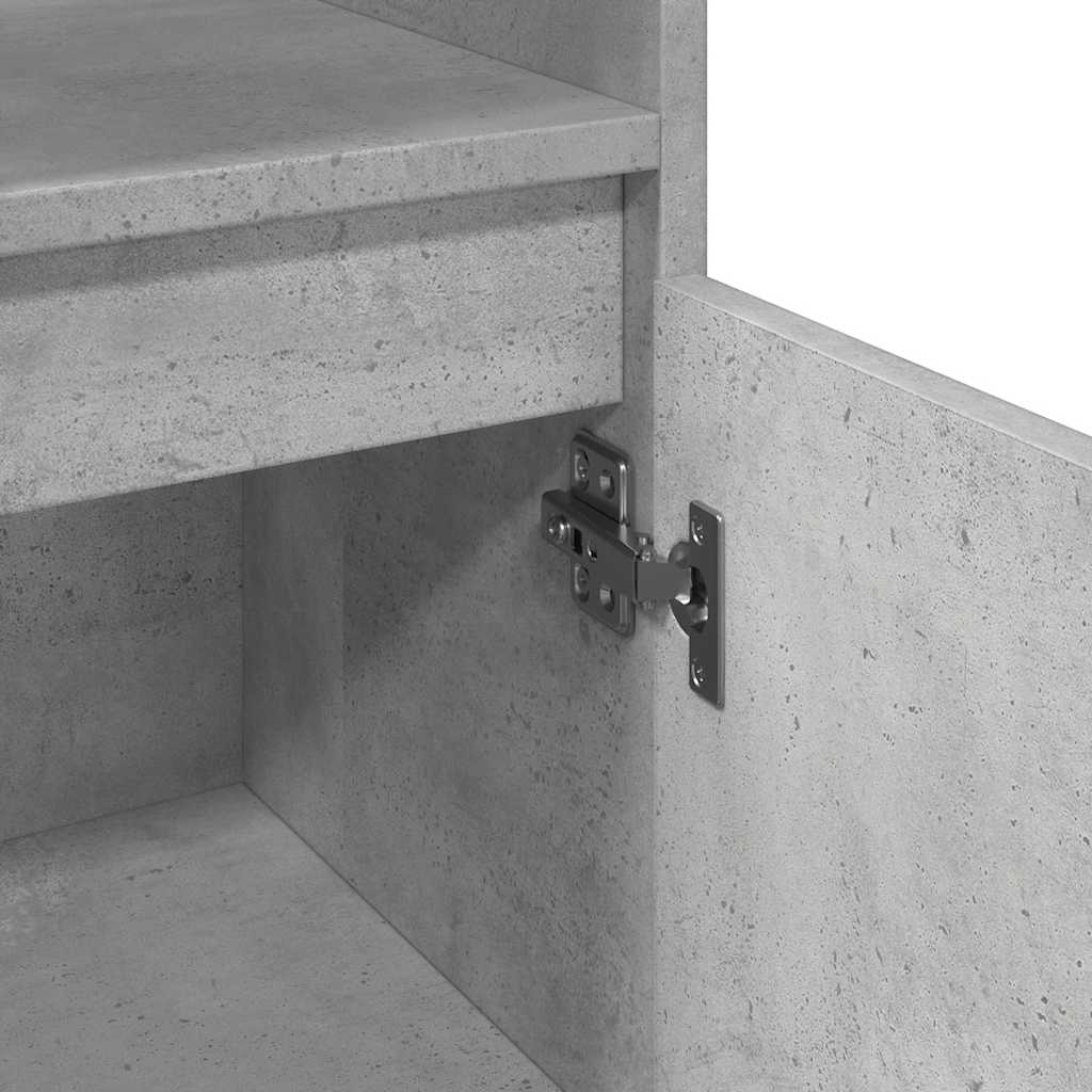 Armário WC 30x30x100 cm derivados de madeira cinzento cimento