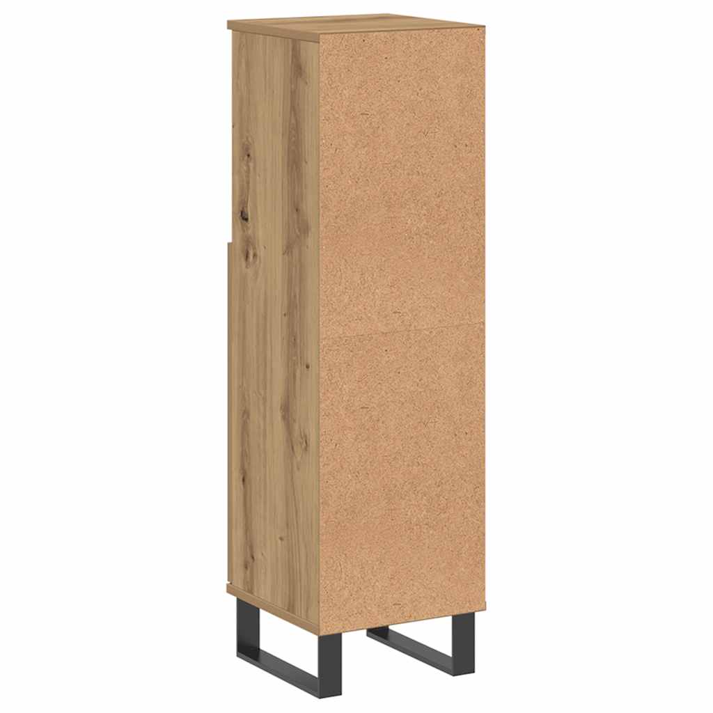 Armário WC 30x30x100 cm derivados de madeira carvalho artisiano