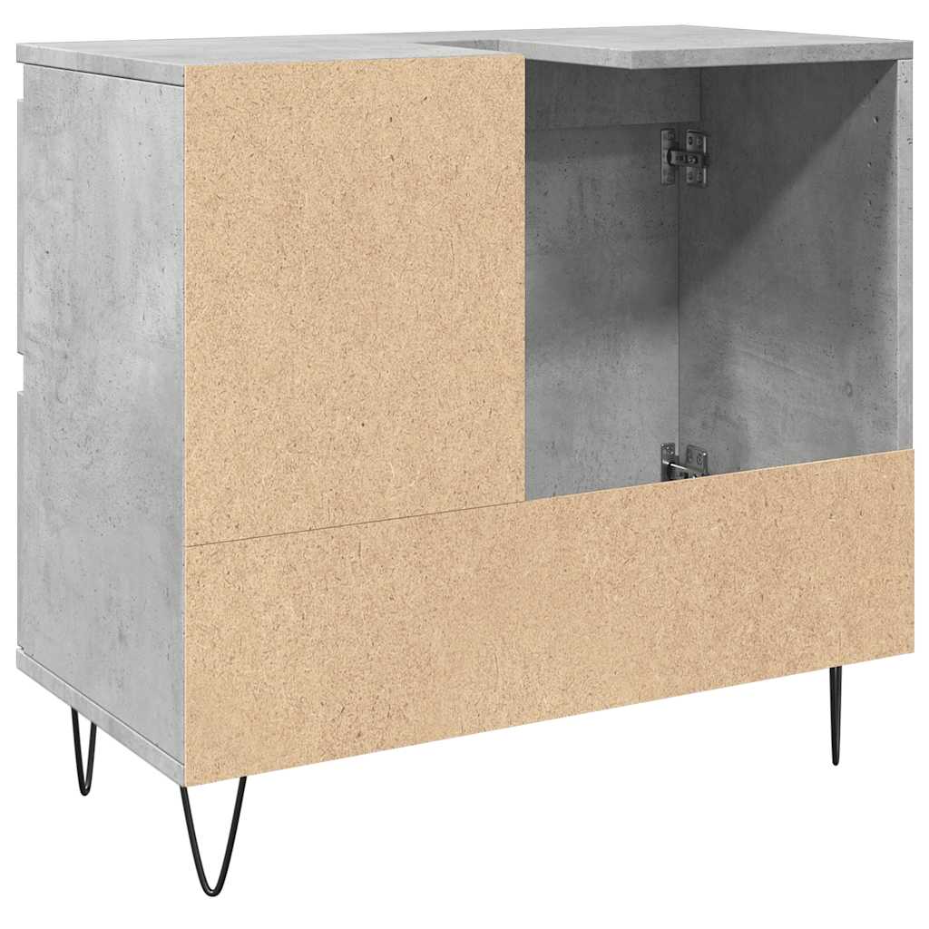 Armário lavatório WC 65x33x60cm deriv. madeira cinzento cimento