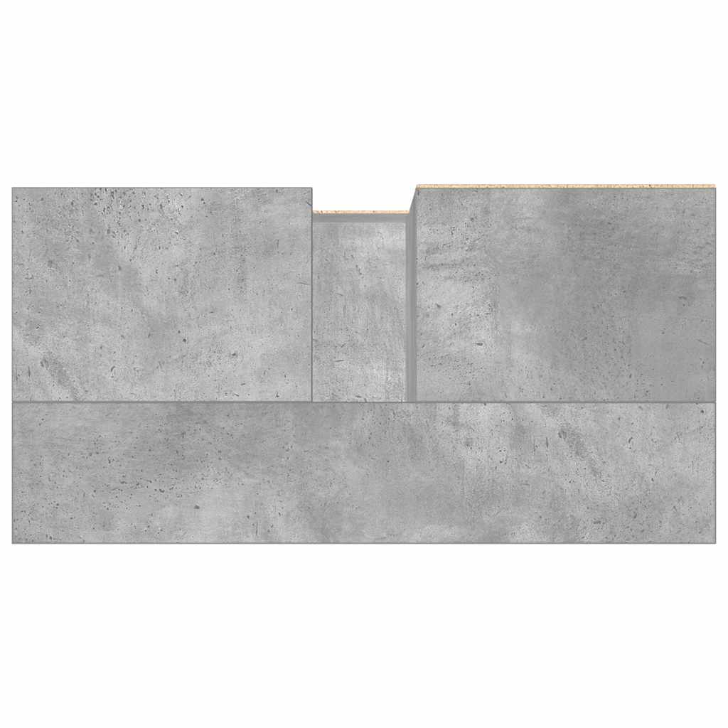 Armário lavatório WC 65x33x60cm deriv. madeira cinzento cimento