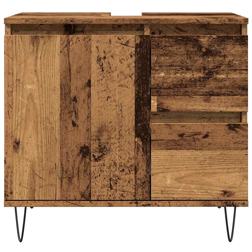 Armário lavatório WC 65x33x60cm derivados madeira madeira velha