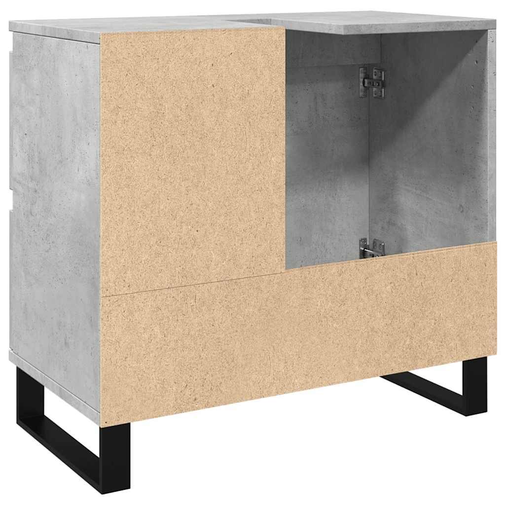 Armário lavatório WC 65x33x60cm deriv. madeira cinzento cimento