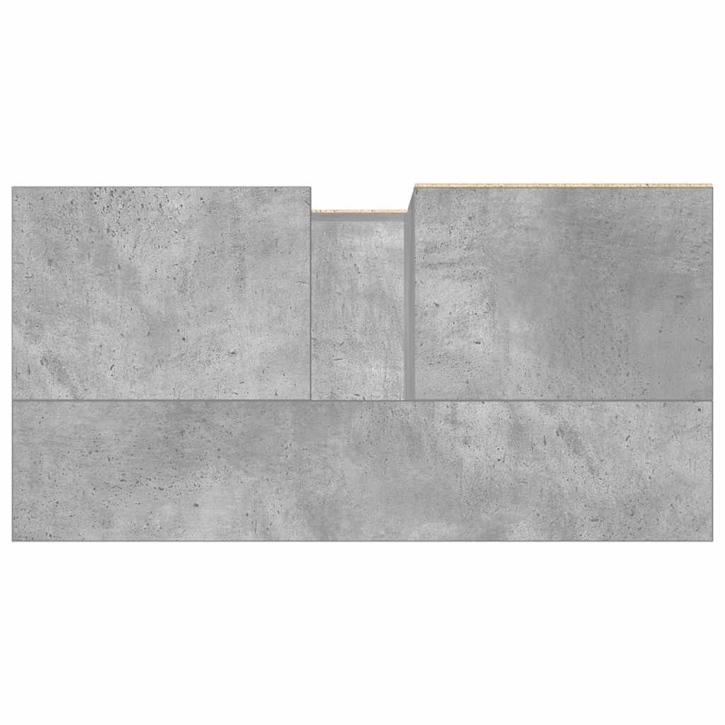 Armário lavatório WC 65x33x60cm deriv. madeira cinzento cimento