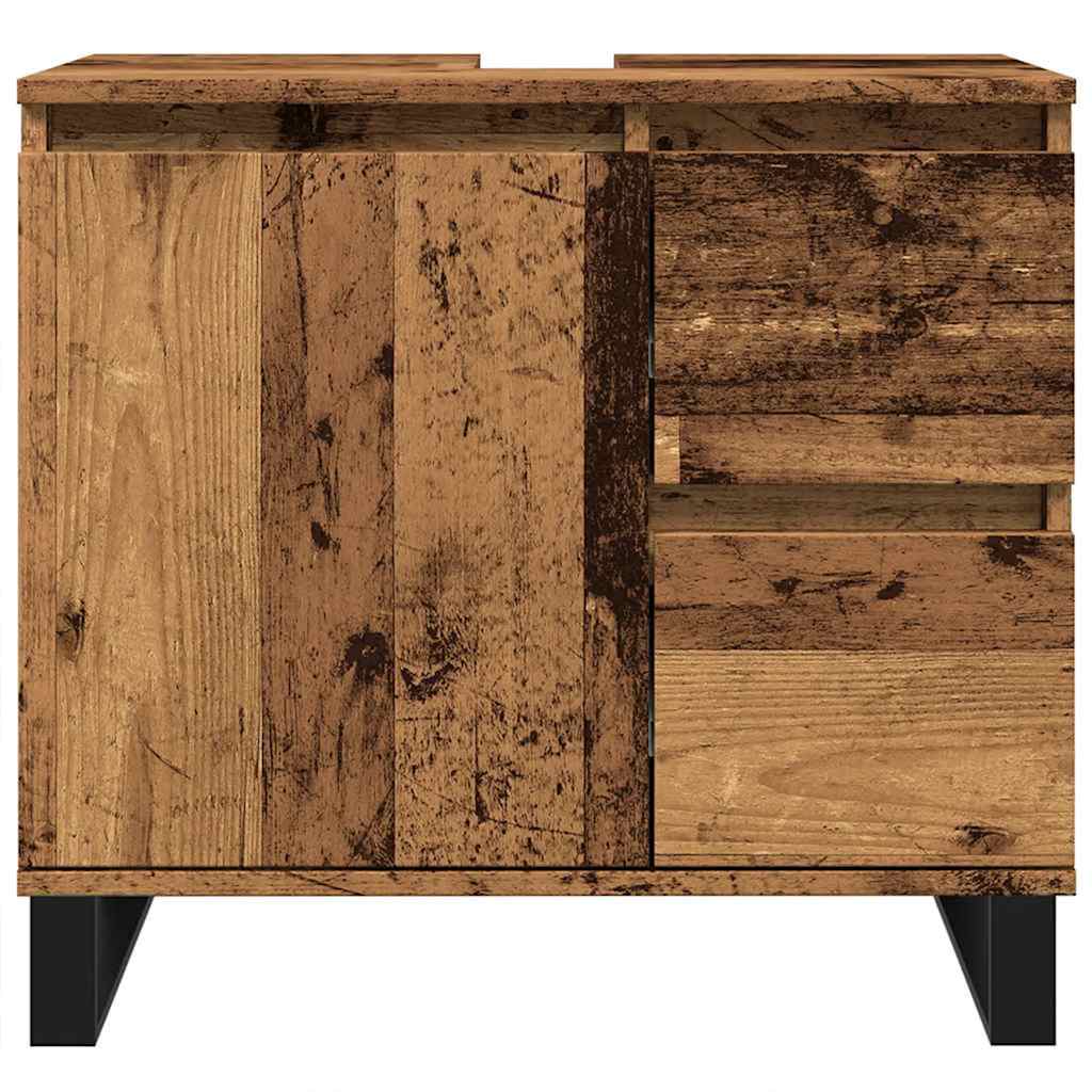 Armário lavatório WC 65x33x60cm derivados madeira madeira velha