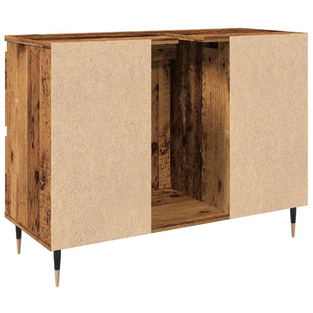 Armário casa banho 80x33x60 cm derivados madeira madeira velha