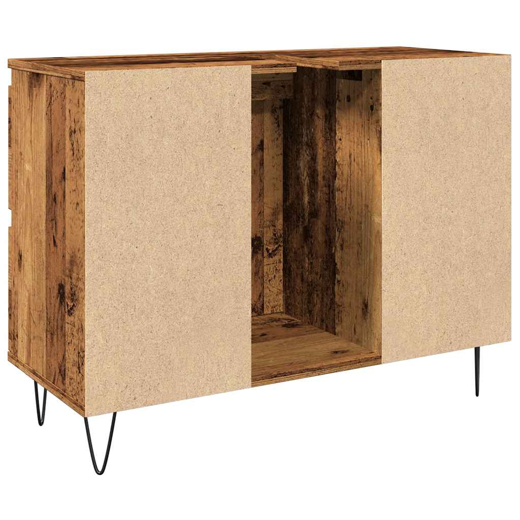 Armário casa banho 80x33x60 cm derivados madeira madeira velha