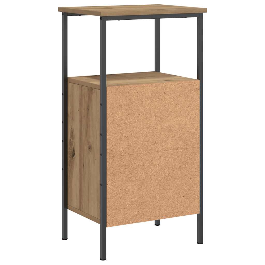 Mesa cabeceira 41x31x80 cm derivados madeira carvalho artisiano