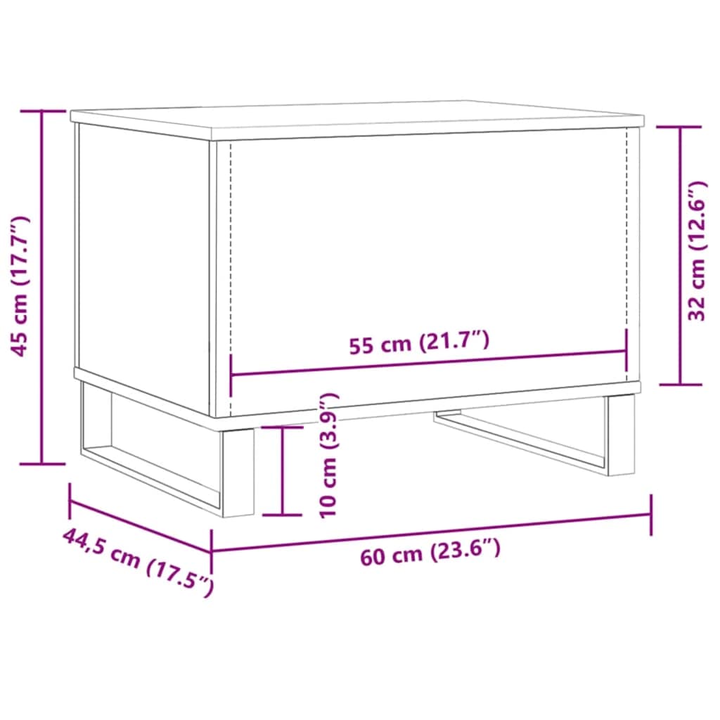 Suporte para aquário em carvalho artesanal 36x75x72,5 cm, madeira projetada