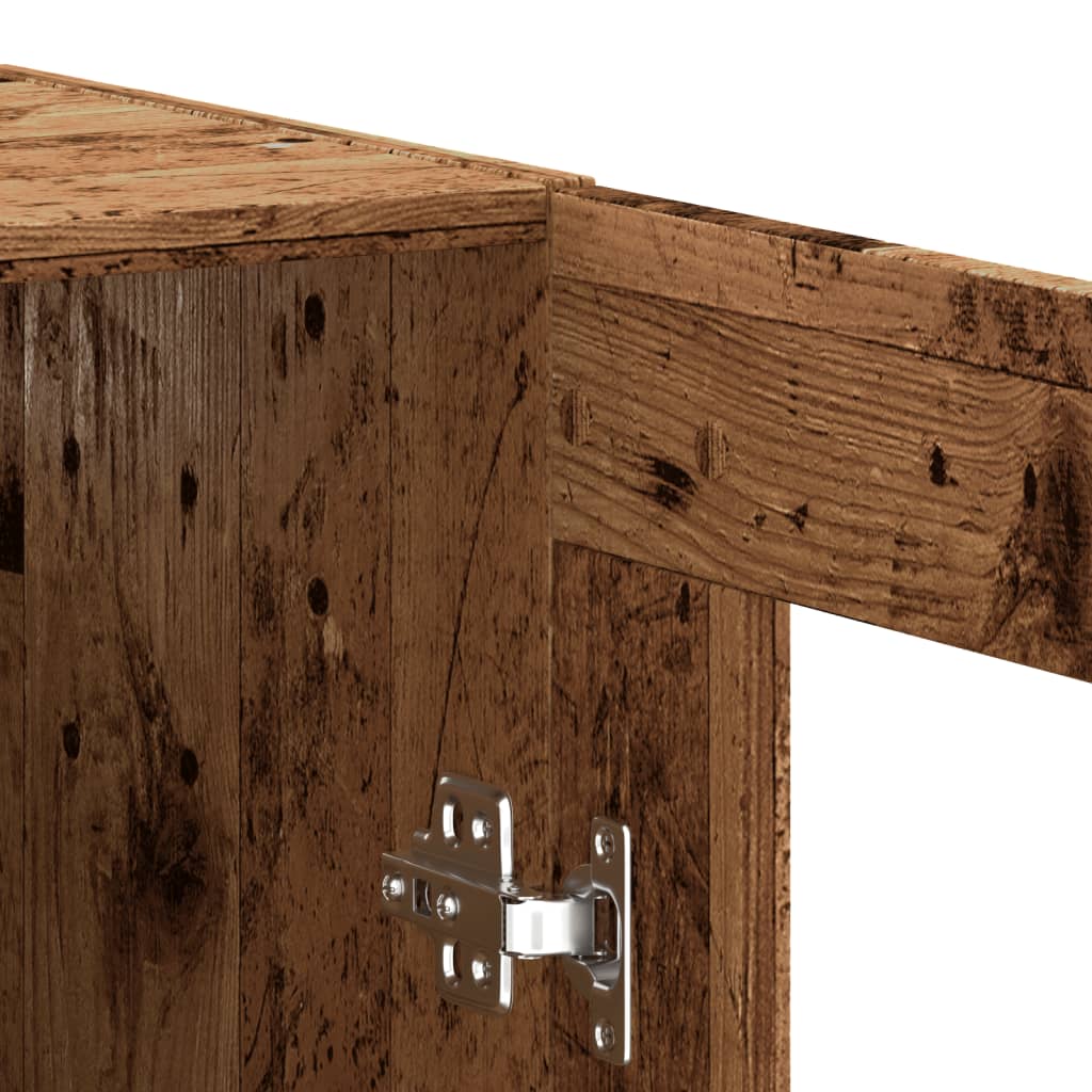 Armário de parede 69,5x34x90 cm madeira velha