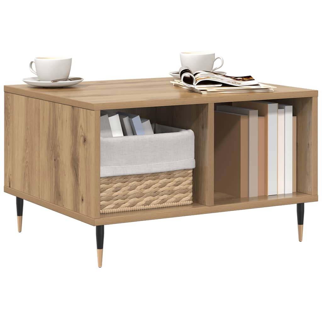 Mesa de centro 60x50x36,5cm deriv. madeira carvalho artisiano