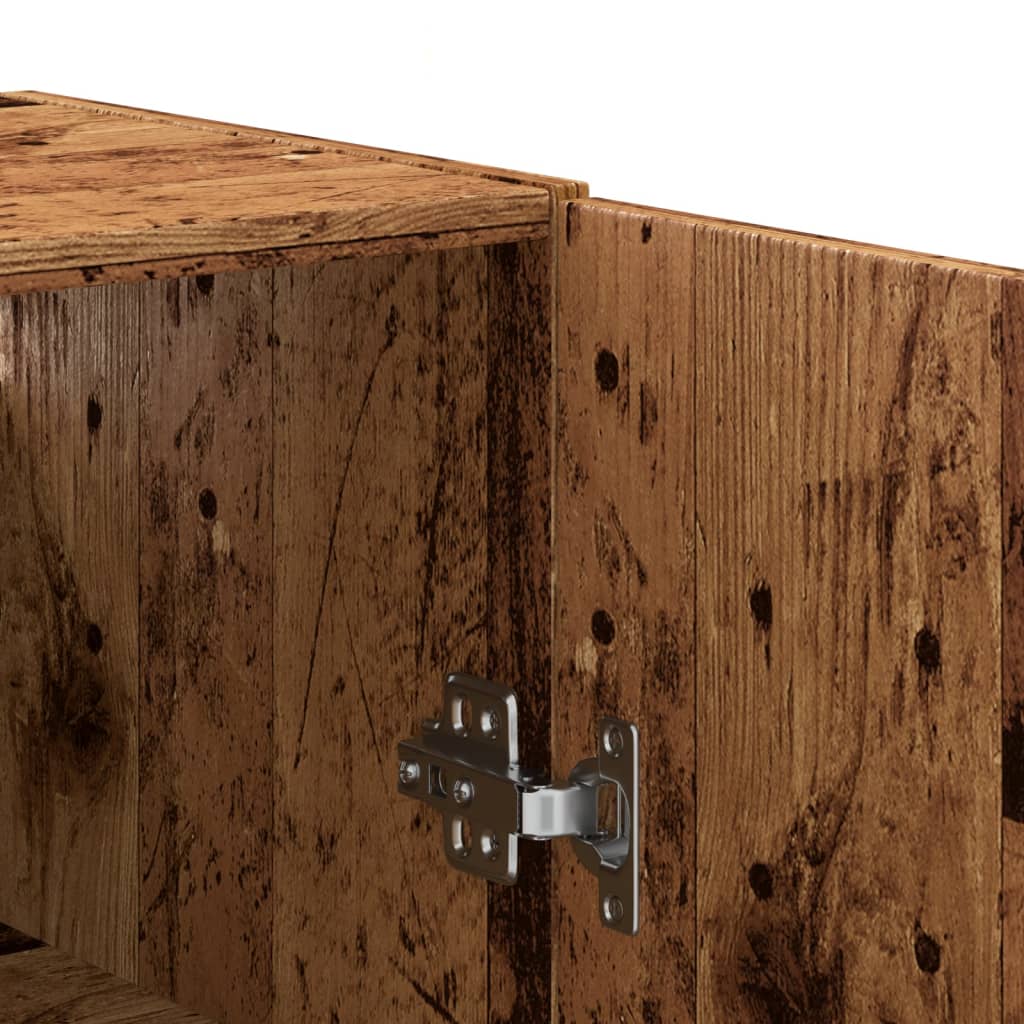 Armário de parede 69,5x34x90 cm derivados madeira madeira velha