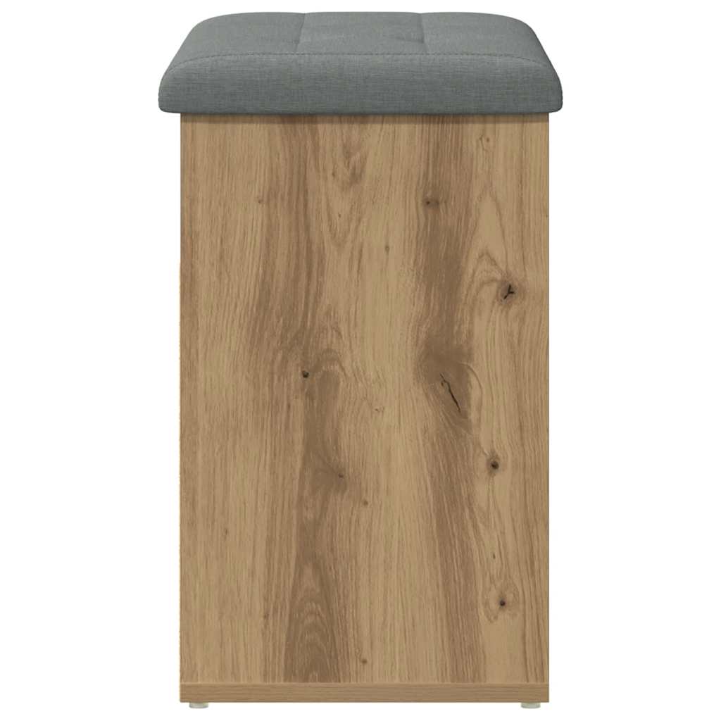 Banco sapateira 62x32x50 cm deriv. madeira carvalho artisiano