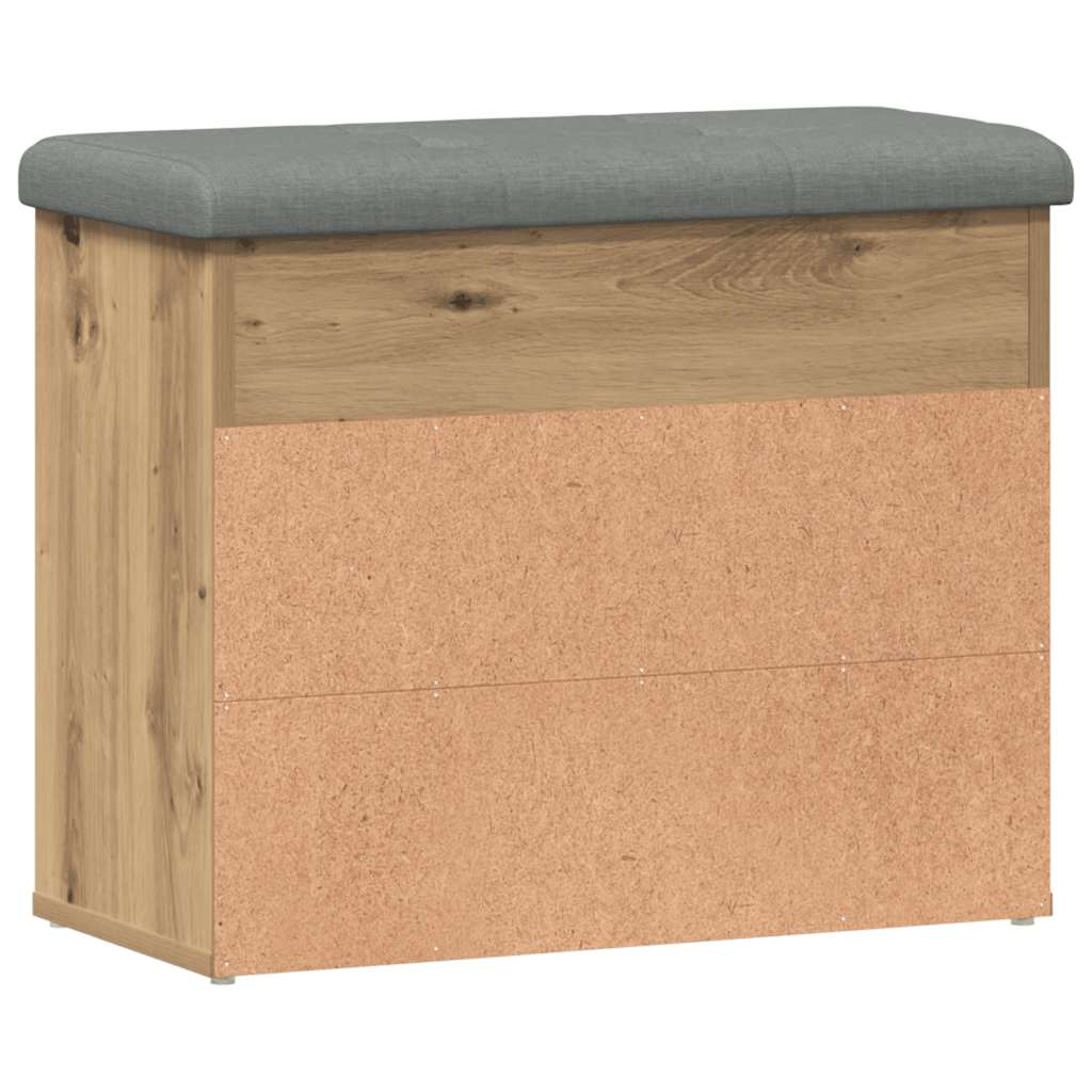 Banco sapateira 62x32x50 cm deriv. madeira carvalho artisiano