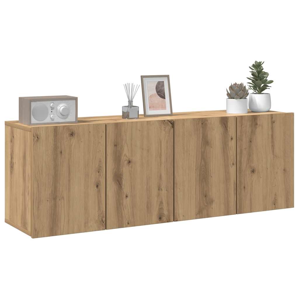 Móveis de parede para TV 2 pcs 60x30x41 cm carvalho artisiano