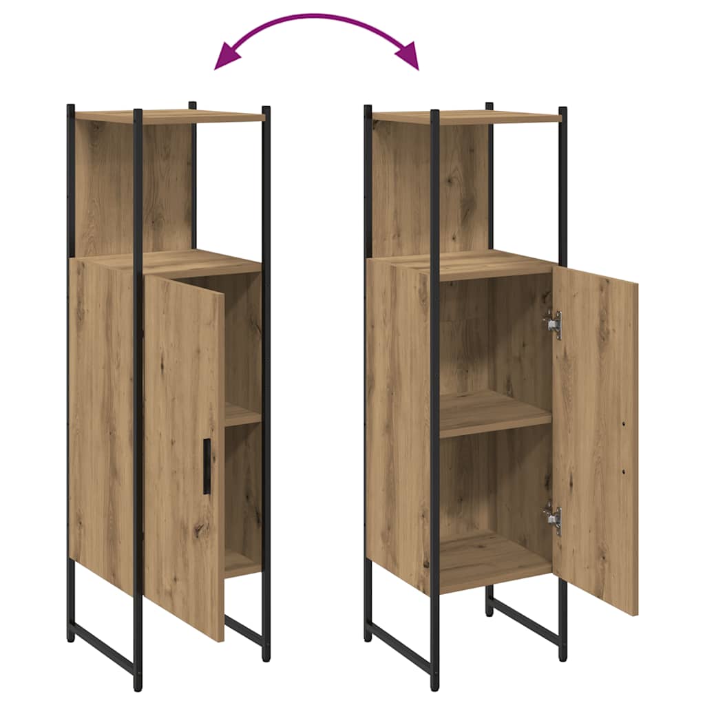 Armário WC 33x33x120,5 cm derivados madeira carvalho artisiano