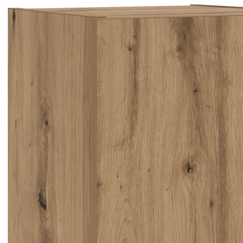 Mesa de centro com luzes LED 50x49x40 cm carvalho artesanal