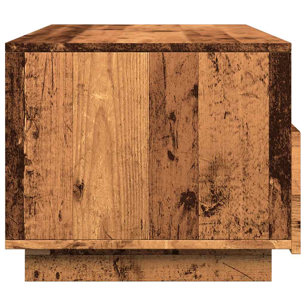 Mesa de centro com luzes LED 90x49x40 cm madeira velha