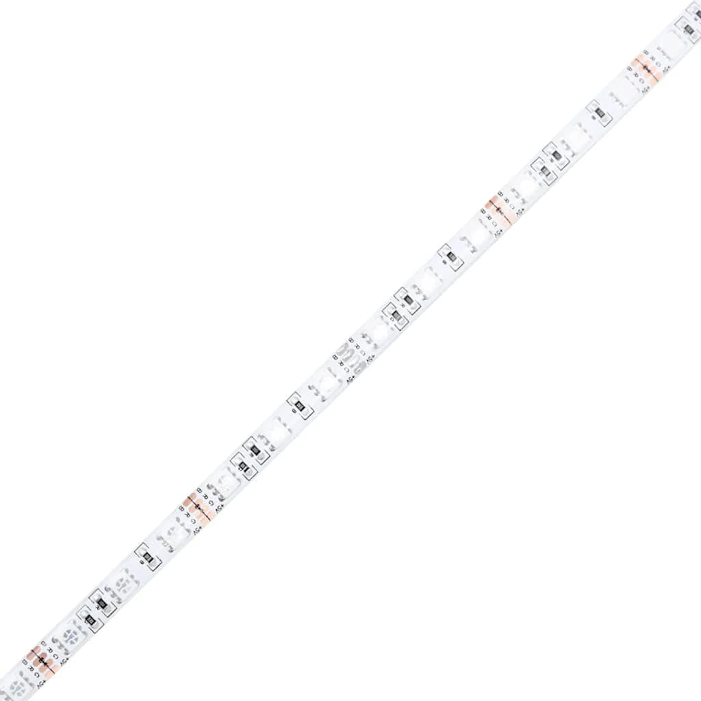 Mesa de centro com luzes LED 50x50x40 cm carvalho artisiano