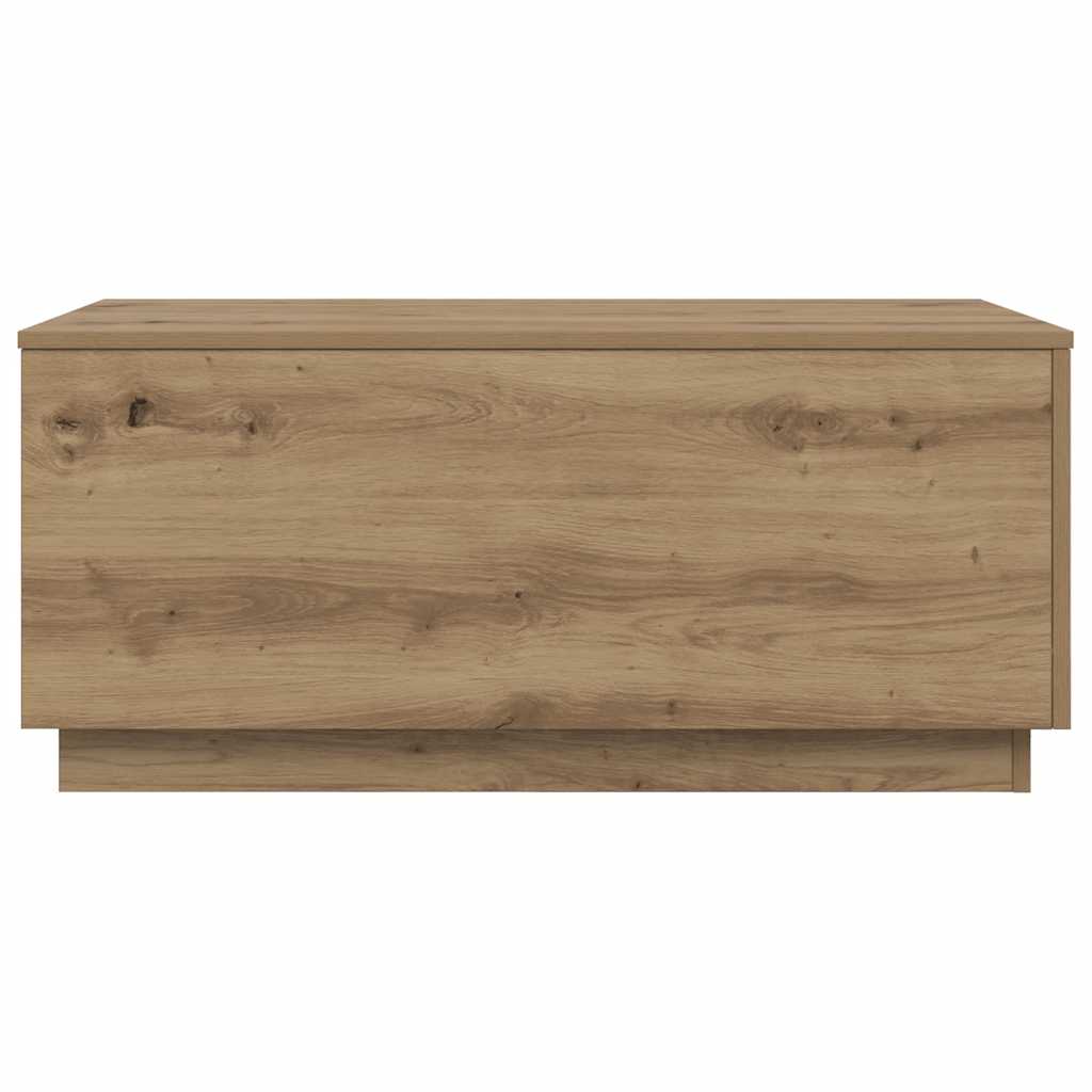 Mesa de centro com luzes LED 90x50x40 cm carvalho artisiano