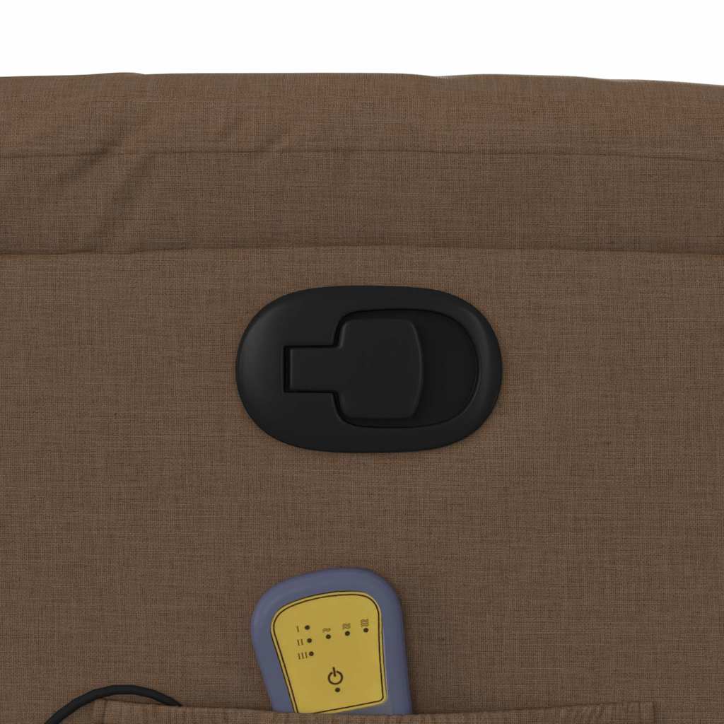 Poltrona de massagens reclinável tecido castanho