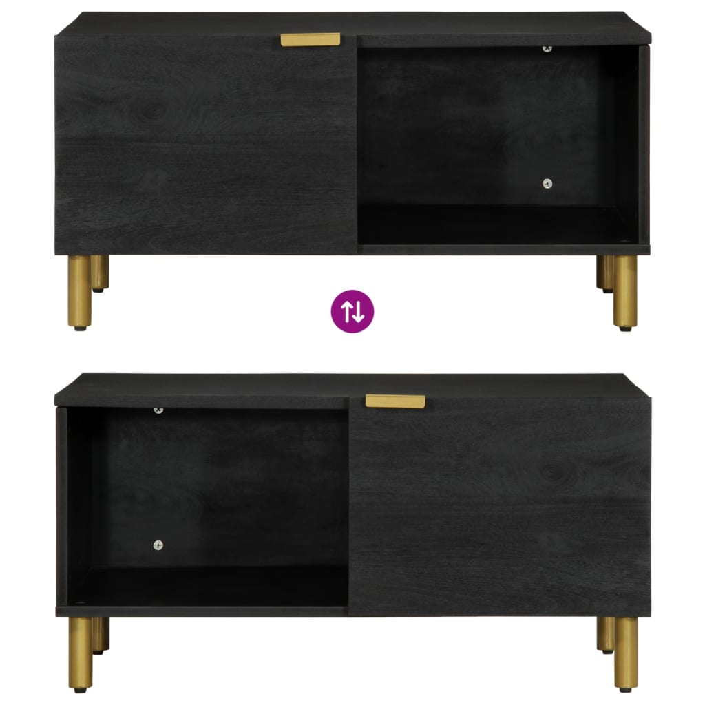 Mesa de centro 80x50x40 cm derivados de madeira preto