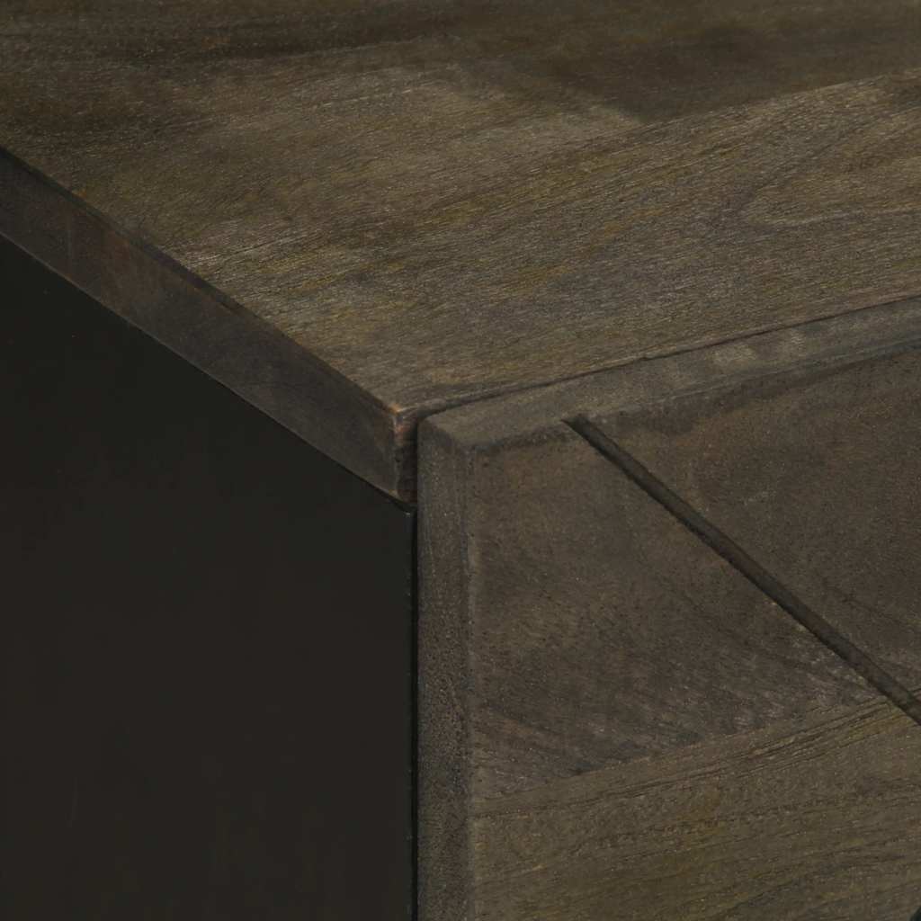 Mesas de cabeceira 2 pcs 40x33x46 cm mangueira maciça preto