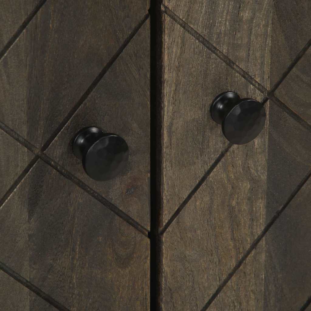 Aparador preto 60x33x75 cm madeira de mangueira maciça