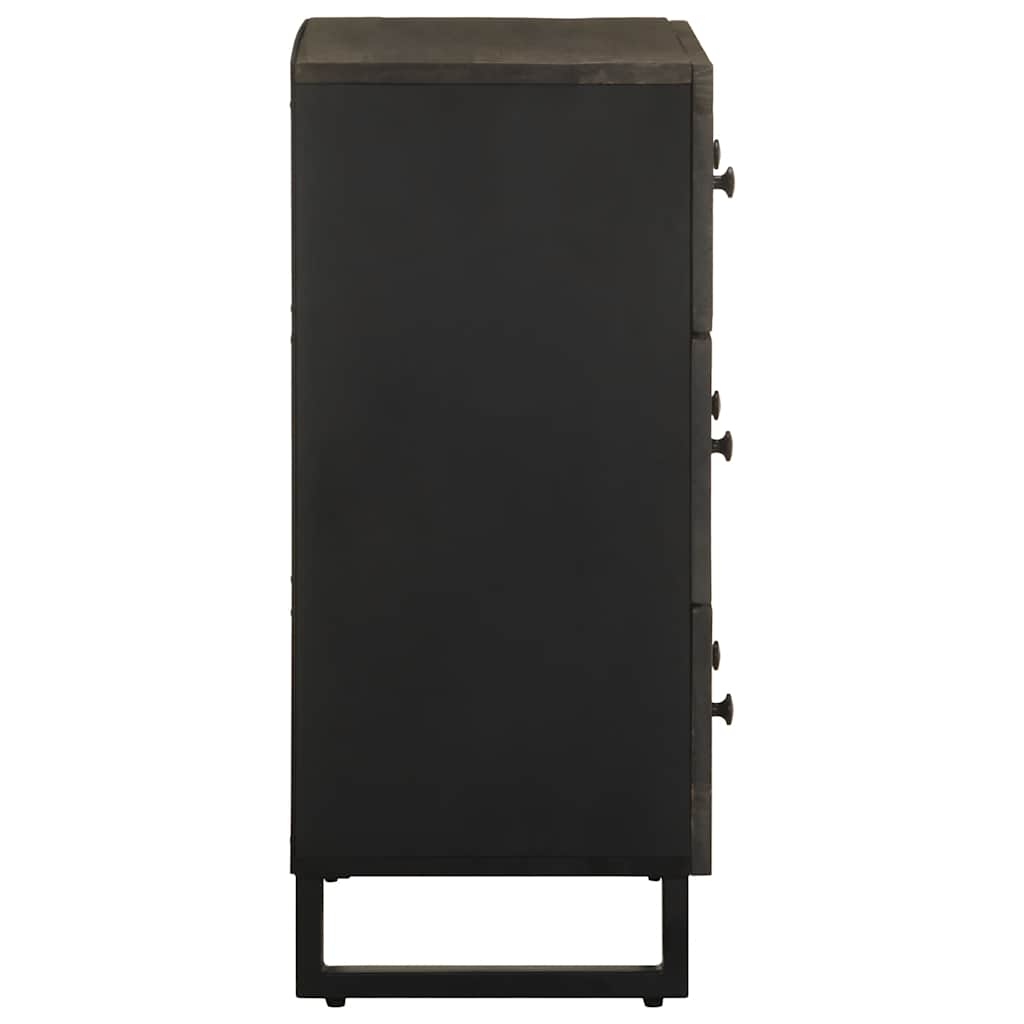 Aparador preto 60x33x75 cm madeira de mangueira maciça