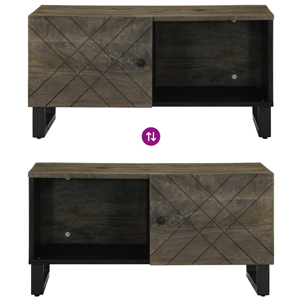 Mesa de centro 80x50x40 cm madeira de mangueira maciça preto