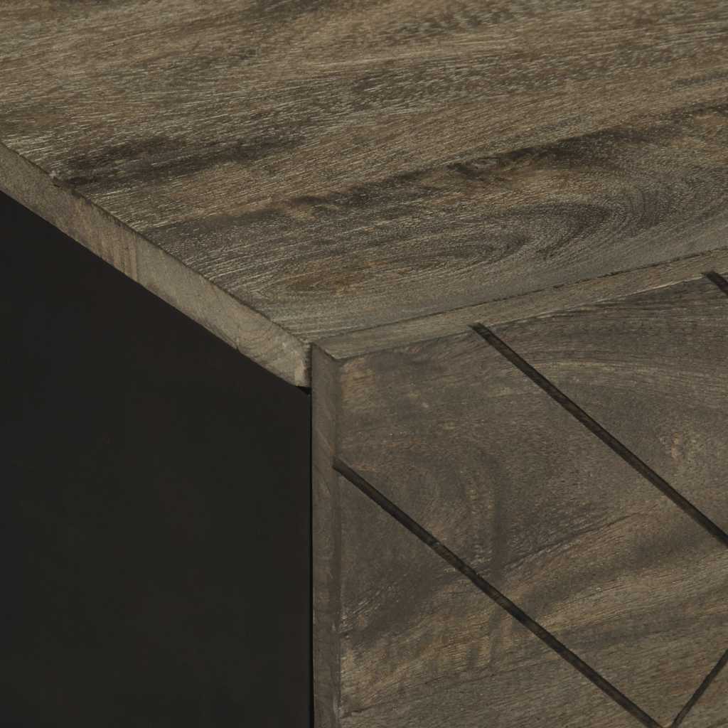 Mesa de centro 80x50x40 cm madeira de mangueira maciça preto