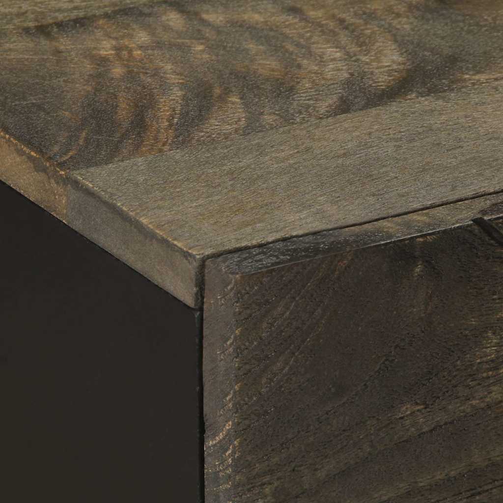 Mesa de cabeceira 50x33x60 cm madeira de mangueira maciça preto
