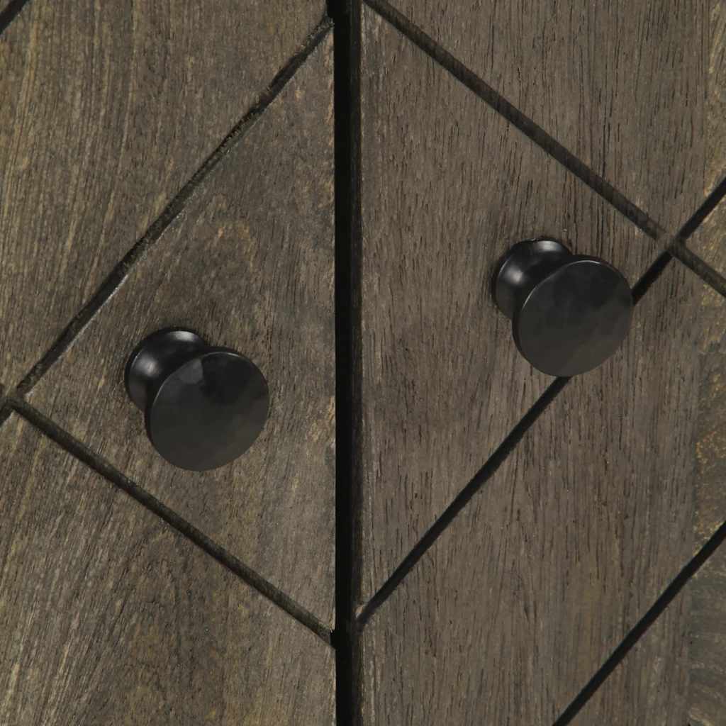 Armário para lavatório 62x33x58 cm madeira maciça manga preto