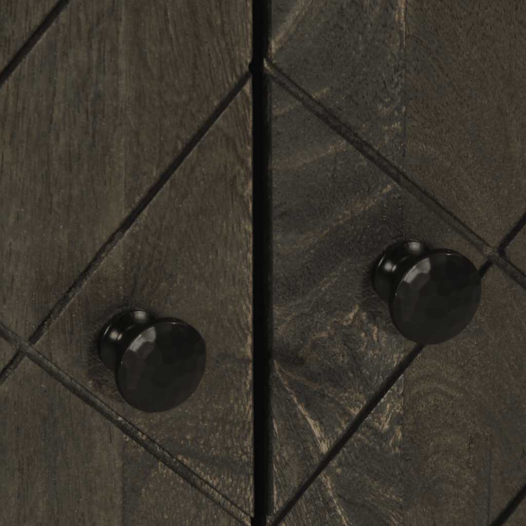 Aparador preto 60x33x75 cm madeira de mangueira maciça