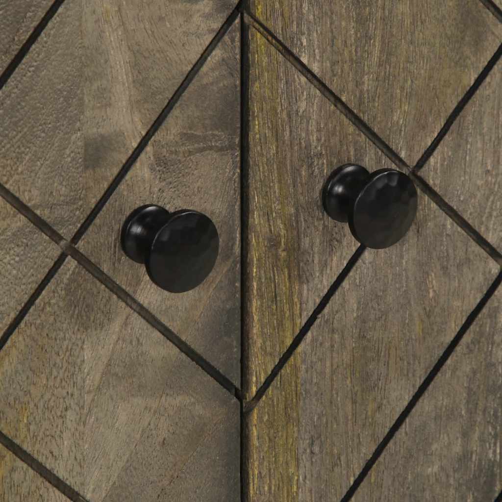 Aparador preto 60x33x75 cm madeira de mangueira maciça