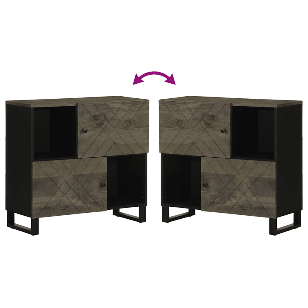 Aparador 80x33x75 cm madeira maciça manga preto