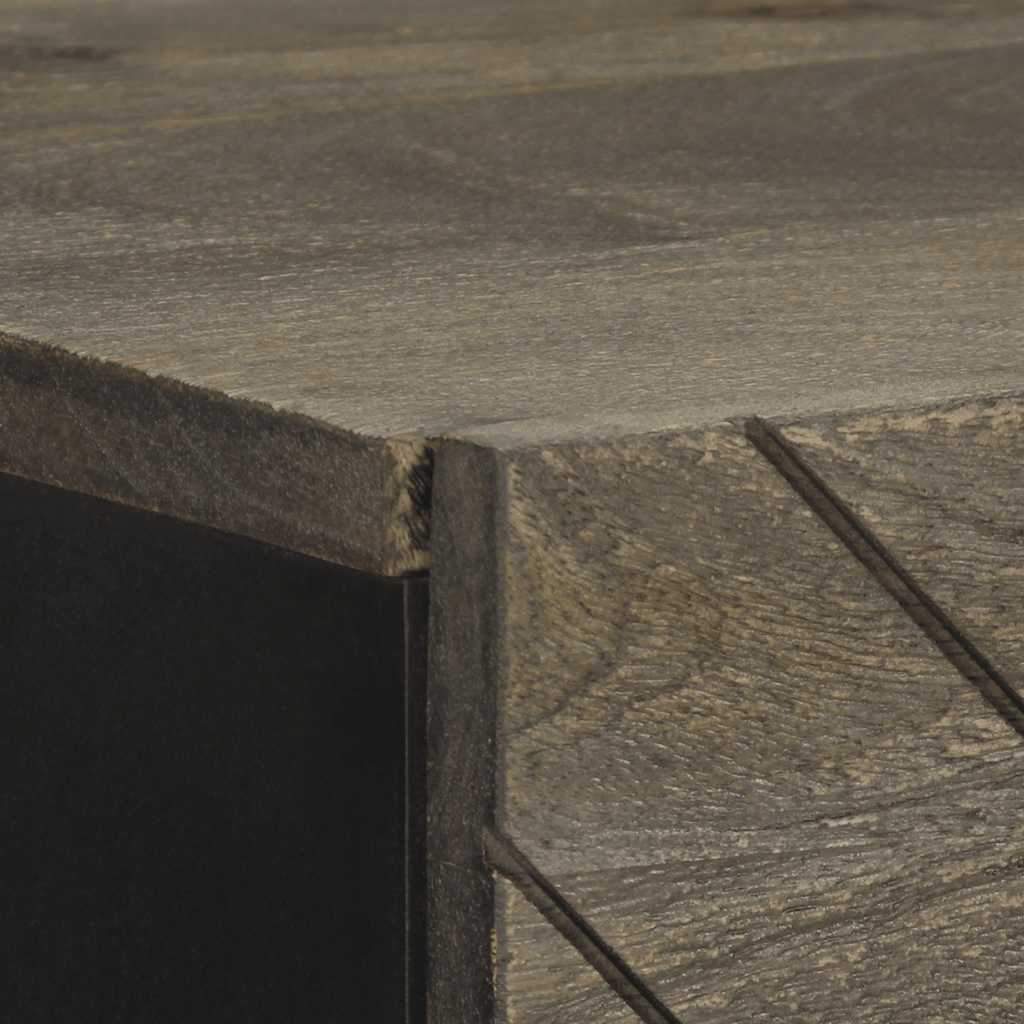 Aparador alto 40x33x110 cm madeira de mangueira maciça preto