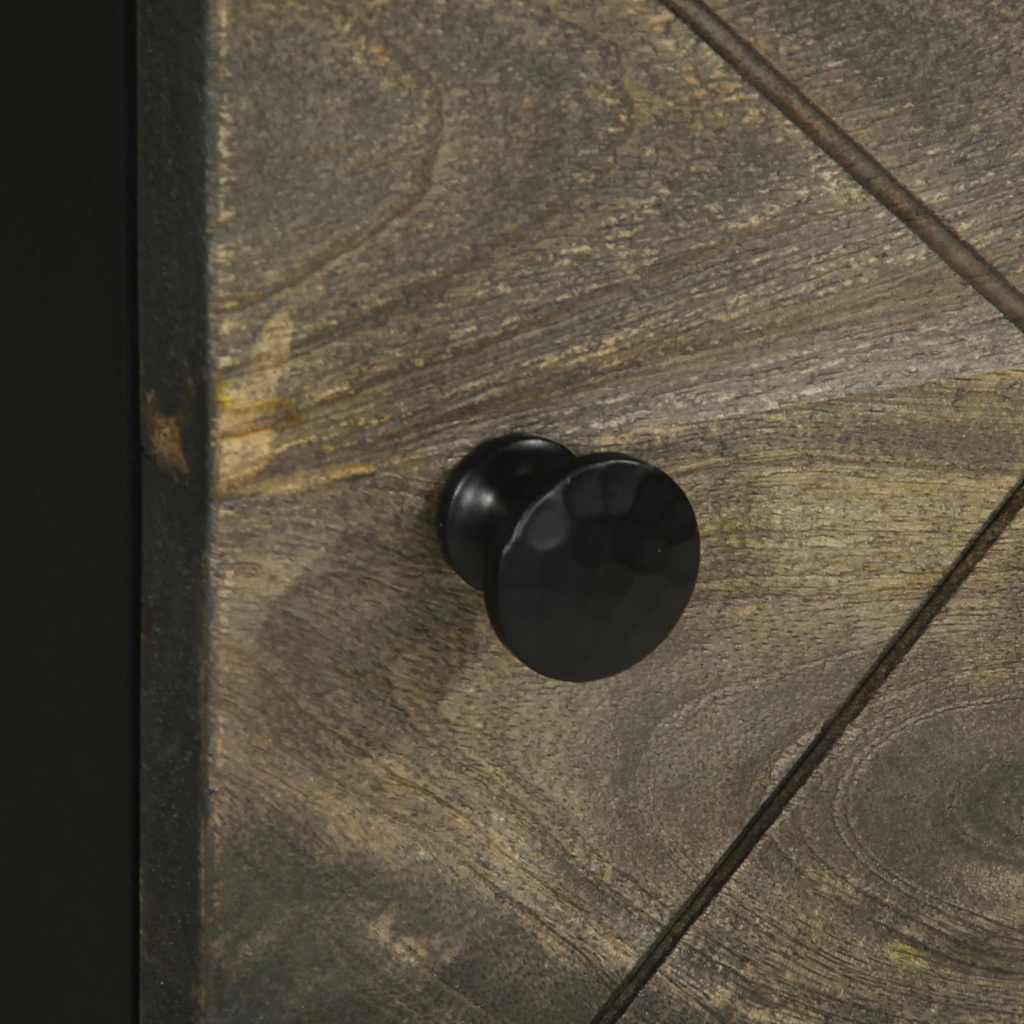 Aparador alto 40x33x110 cm madeira de mangueira maciça preto