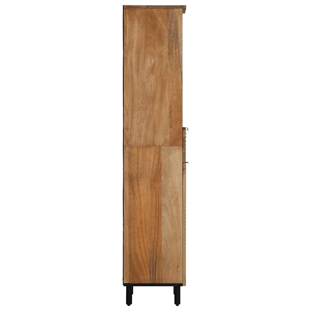 Armário de casa de banho 38x33x160 cm mangueira maciça castanho