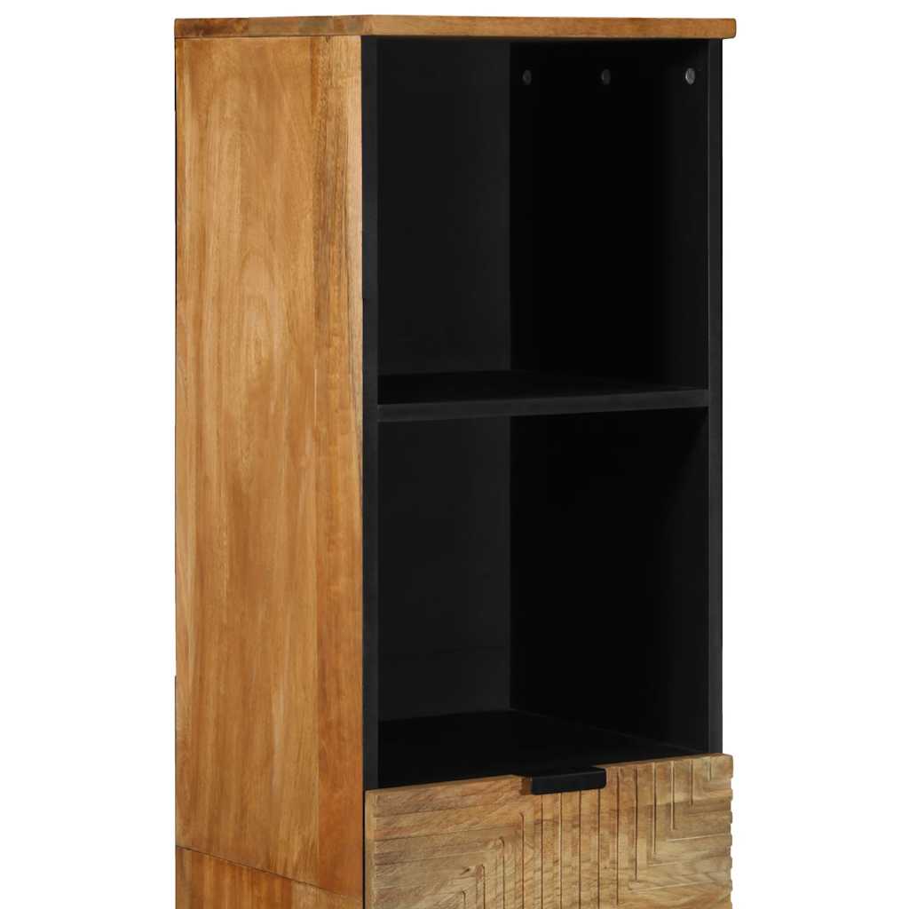 Armário de casa de banho 38x33x160 cm mangueira maciça castanho