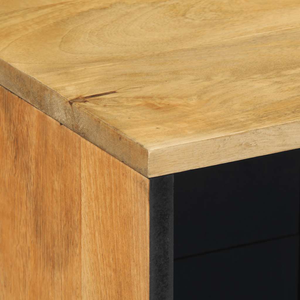 Aparador 80x33x75 cm madeira de mangueira maciça castanho