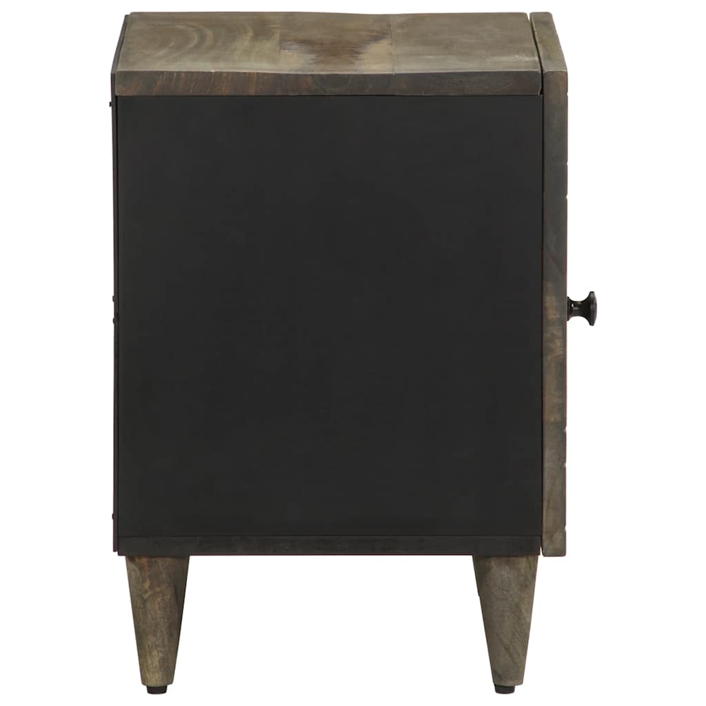 Mesa de cabeceira cinzento claro 40x33x46 cm